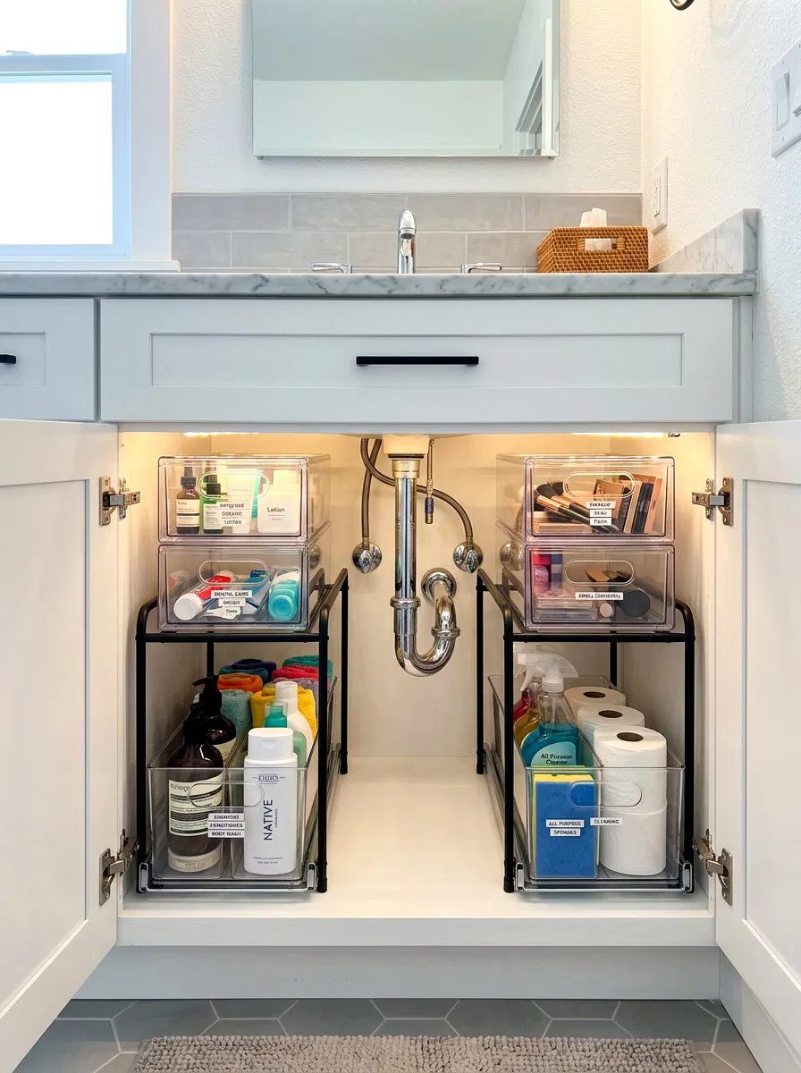 8 Ideas to Organize Under the Bathroom Sink